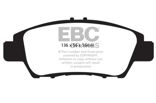 EBC DP22041 10+ Honda CR-Z 1.5 Hybrid Greenstuff Front Brake Pads