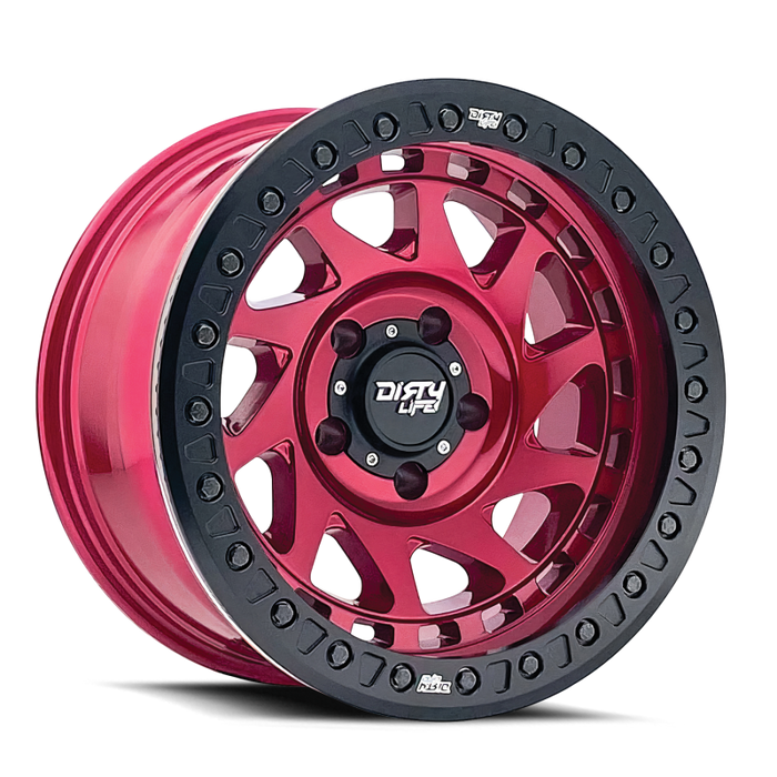 Dirty Life 9313-7973R38 9313 Enigma Race 17x9 / 5x127 BP / -38mm Offset / 78.1mm Hub Crimson Candy Red Wheel