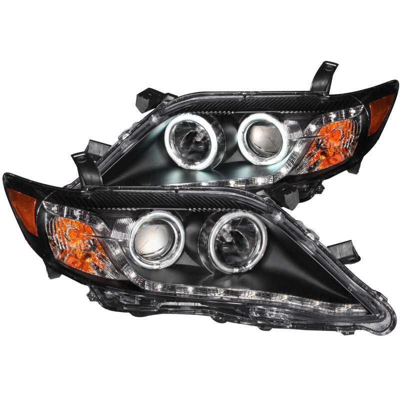 ANZO 121442 2010-2011 Toyota Camry Projector Headlights w/ Halo Black (CCFL)