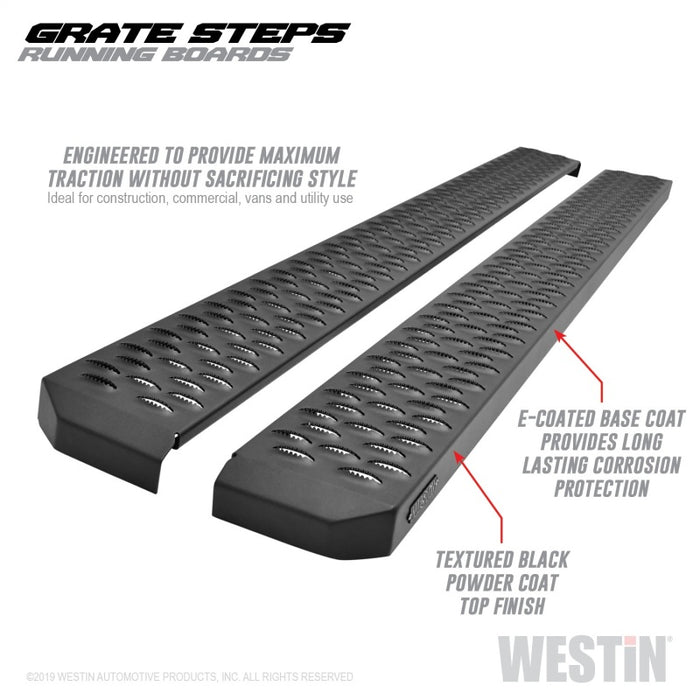 Westin 27-74715 Grate Steps Running Boards 68 in - Textured Black