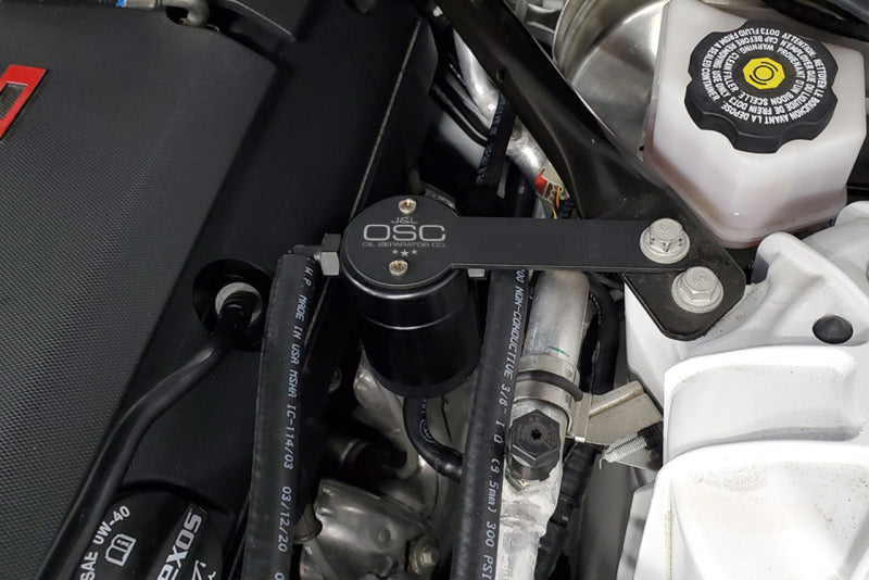 J&L 3081D-B 16-24 Chevrolet Camaro LT1 6.2L Driver Side Oil Separator 3.0 - Black Anodized