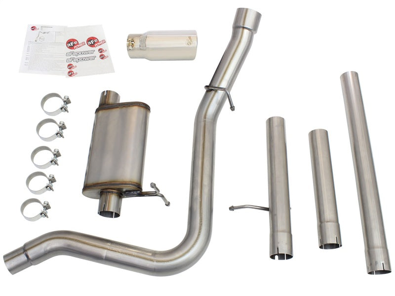 aFe 49-43076-P MACHForce XP Exhaust 3in-3.5in SS Single Side Ext CB w/ Polish Tip 99-04 Ford F-250 V8 5.4L/6.8L