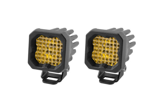 Diode Dynamics DD6443P Stage Series C1 LED Pod Sport - Yellow Wide Standard ABL (Pair)
