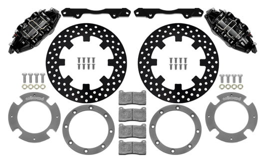 Wilwood 140-16629-D 17-21 Can-Am X3RS Black 6-Piston Rear Kit 11.25in - Drilled Rotors