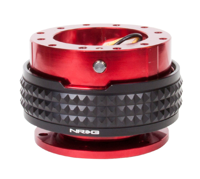 NRG SRK-210RD/BK Quick Release Kit - Pyramid Edition - Red Body / Black Pyramid Ring