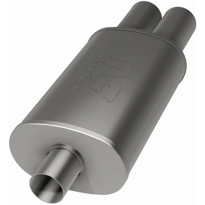Magnaflow Perf Exhaust MAG14815 Stainless Muffler 2.25in In / Dual 3in Tips Out