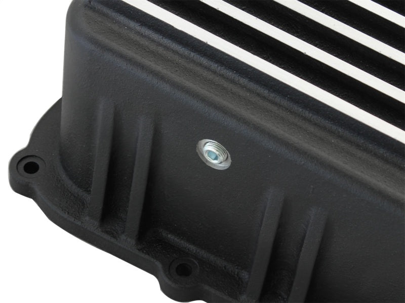 aFe 46-70182 Power Transmission Pan Black Machined 11-14 Ford 6R140 Trucks V8 6.7L (td)