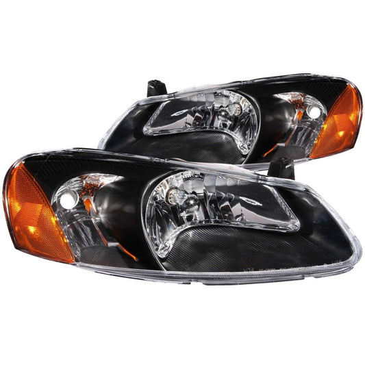 ANZO 121026 2001-2004 Dodge Stratus Crystal Headlights Black