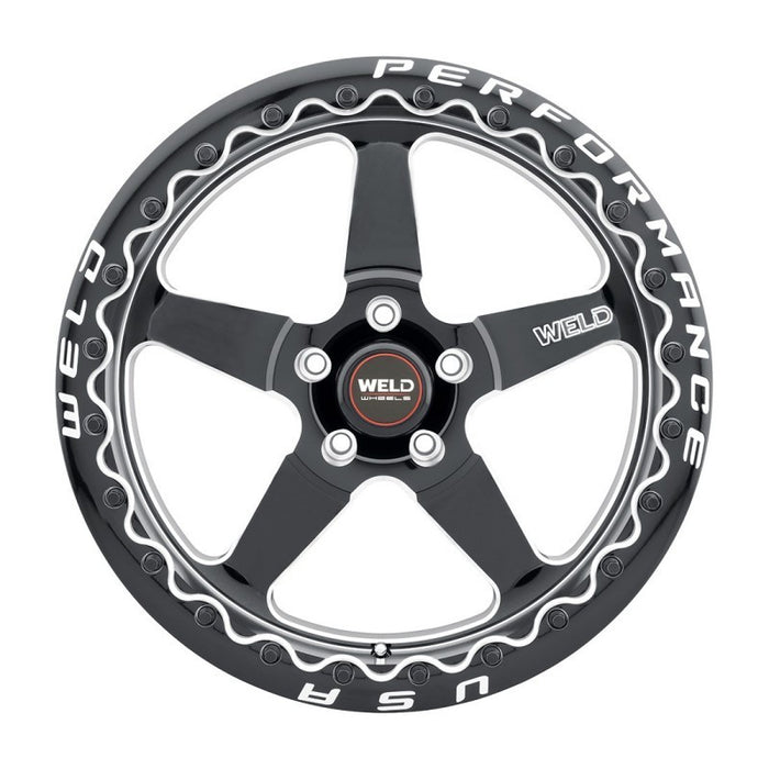 Weld S90470071P00 S904 17x10 Ventura Beadlock 5x115 ET00 BS5.50 Gloss BLK MIL DIA 78.1