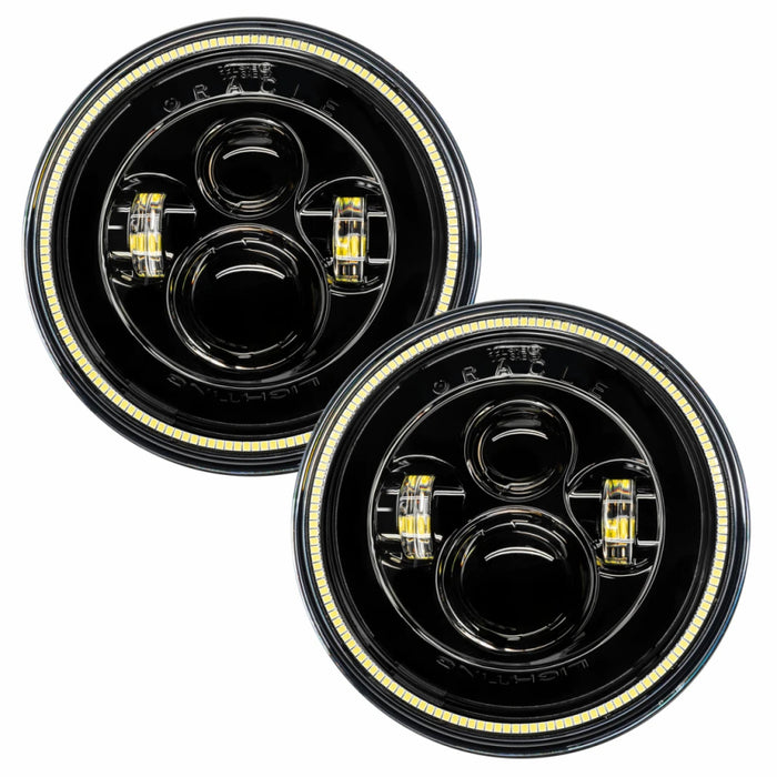 ORACLE Lighting 5769-001 Oracle 7in High Powered LED Headlights - Black Bezel - White