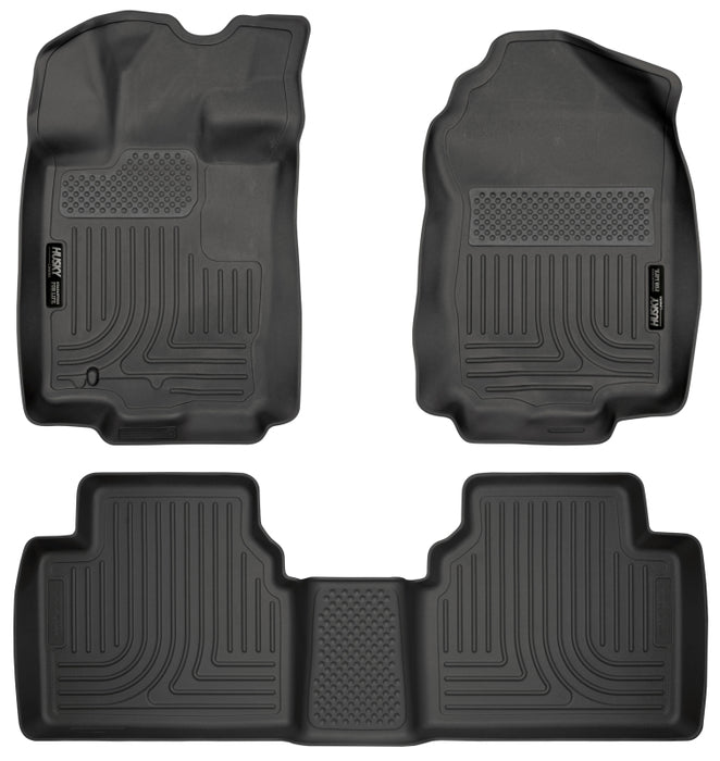 Husky Liners 98361 10-12 Ford Fusion/Lincoln MKZ (FWD) WeatherBeater Combo Black Floor Liners