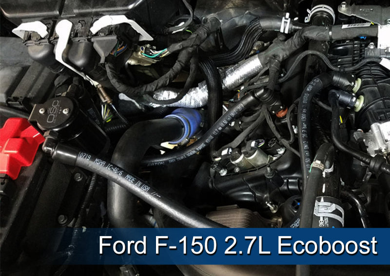 J&L 3016P-B 2011-2025 Ford F-150 2.7L/3.5L/5.0L Passenger Side Oil Separator 3.0 - Black Anodized