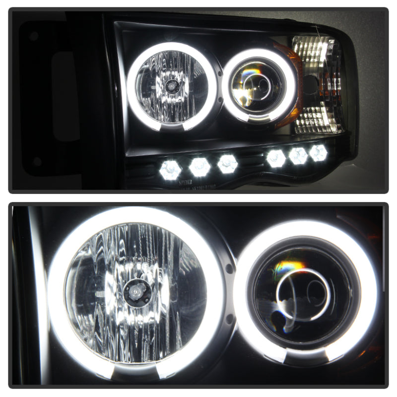 SPYDER 5078797 Spyder Dodge RAM 1500 02-05 03-05 Projector Headlights CCFL Halo LED Blk Smke PRO-YD-DR02-CCFL-BSM