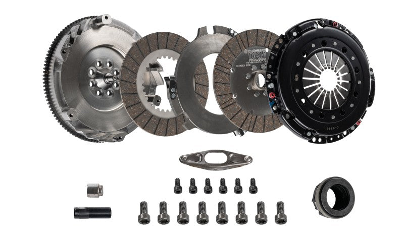 DKM Clutch MS-006-075 BMW E9X 335i MS Organic Twin Disc Clutch Kit w/Flywheel (660 ft/lbs Torque)
