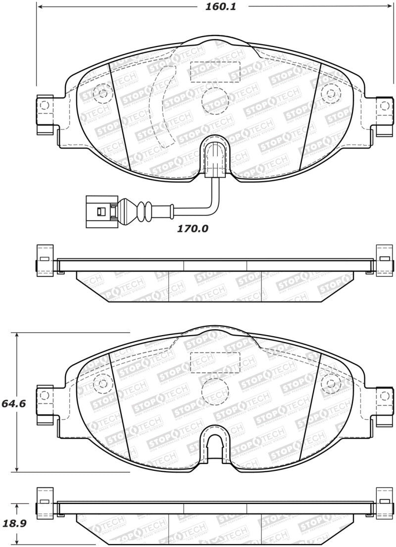 Stoptech 308.17600 StopTech Street Brake Pads - Front