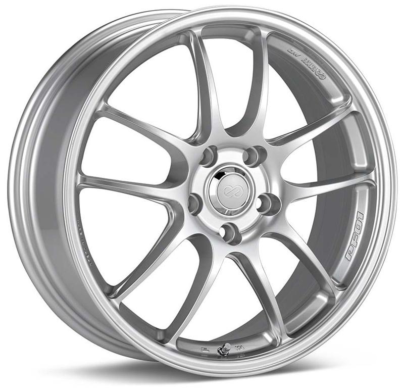 Enkei 460-885-6648SP PF01 18x8.5 48mm Offset 5x114.3 Bolt Pattern 75 Bore Dia Silver Wheel 08-10 Subaru STI