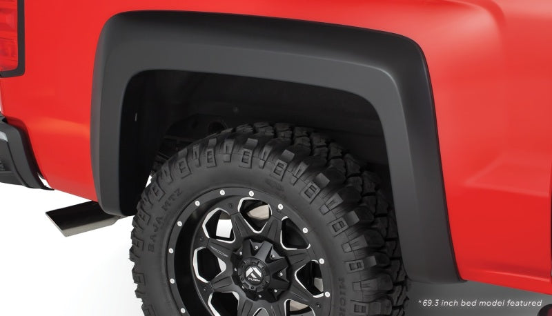 Bushwacker 40964-02 15-18 Chevy Silverado 2500 HD Fleetside Extend-A-Fender Style Flares 4pc - Black