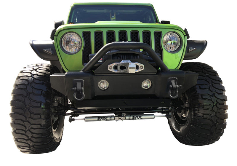 Rampage 88509 2007-2018 Jeep Wrangler(JK) Recovery Bumper Stubby Front - Black