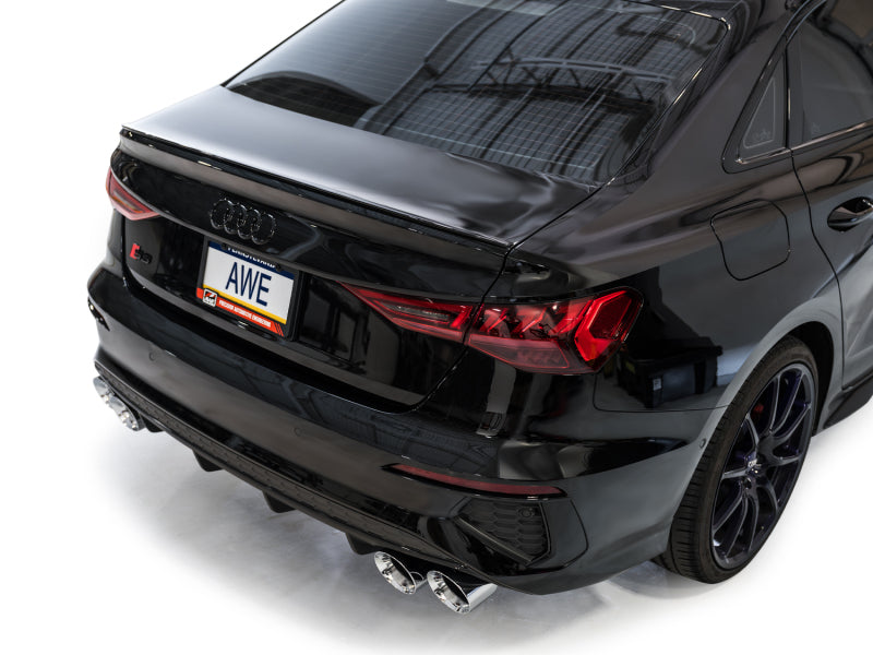 AWE Tuning 3015-42897 AWE 22-24 Audi 8Y S3 Touring Edition Exhaust - Chrome Silver Tips