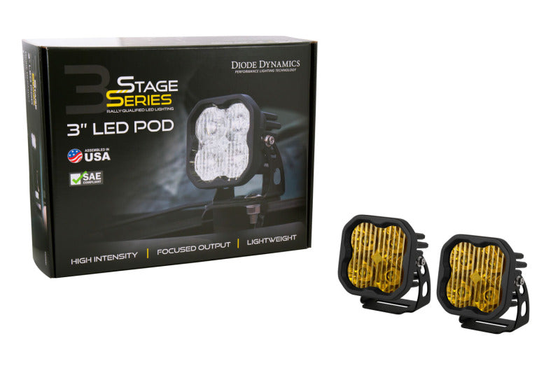 Diode Dynamics DD6890P SS3 Pro ABL - Yellow SAE Fog Standard (Pair)