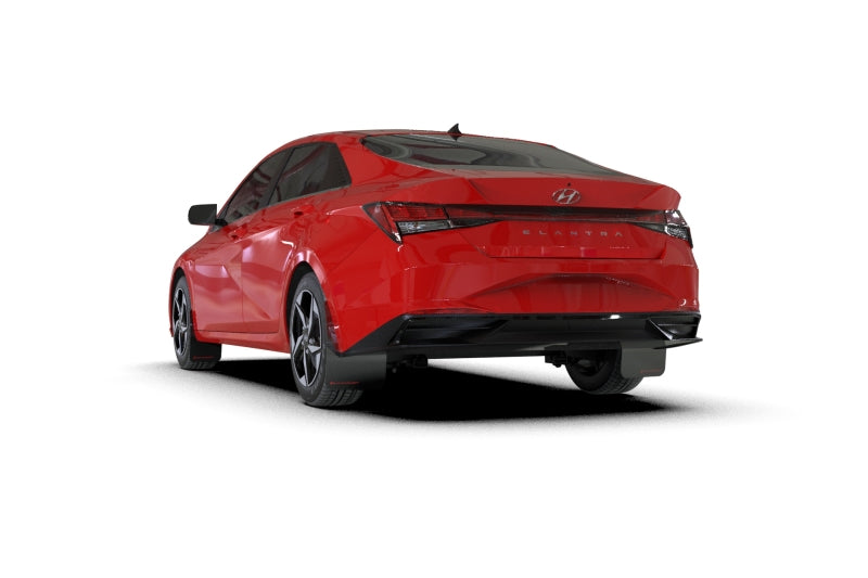Rally Armor MF69-UR-BLK-WH 21-23 Hyundai Elantra Black UR Mud Flap w/White Logo