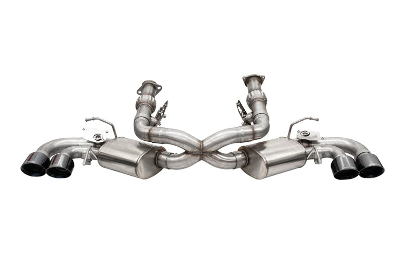 CORSA Performance 21103BLK Corsa 20-25 Corvette C8 3in Valved Cat-Back 4.5in Blk Quad Tips Fits Factory Perf Exhaust DeletesAFM