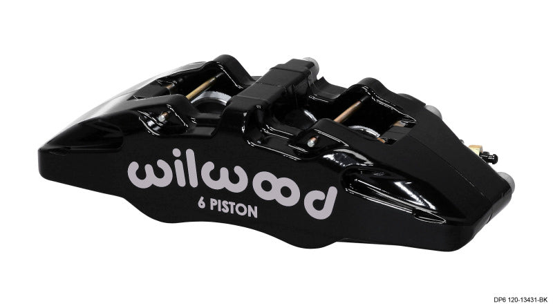 Wilwood 120-13431-BK Caliper-Forged Dynapro 6 5.25in Mount-L/H 1.62/1.38in/1.38in Pistons .38in Disc