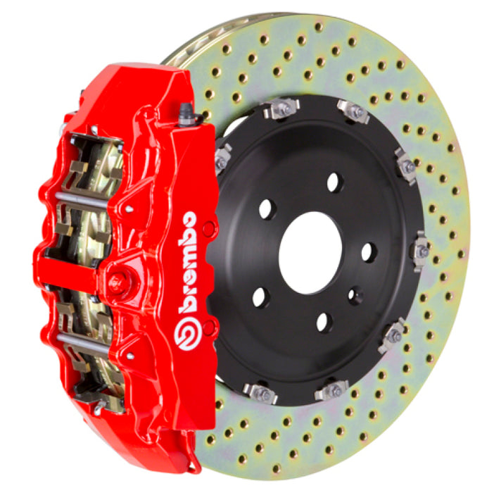 Brembo 1N1.9044A2 11-23 Charger w/V8 Exc AWD/SRT8 Fr GT BBK 6Pis Cast 380x34 2pc Rotor Drilled-Red