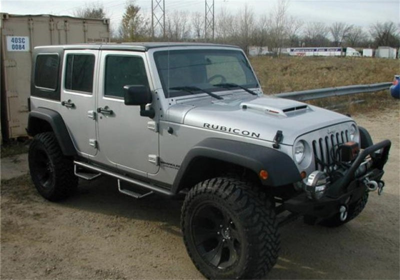N-Fab J0764 Nerf Step 07-17 Jeep Wrangler JK 4 Door All - Tex. Black - W2W - 3in