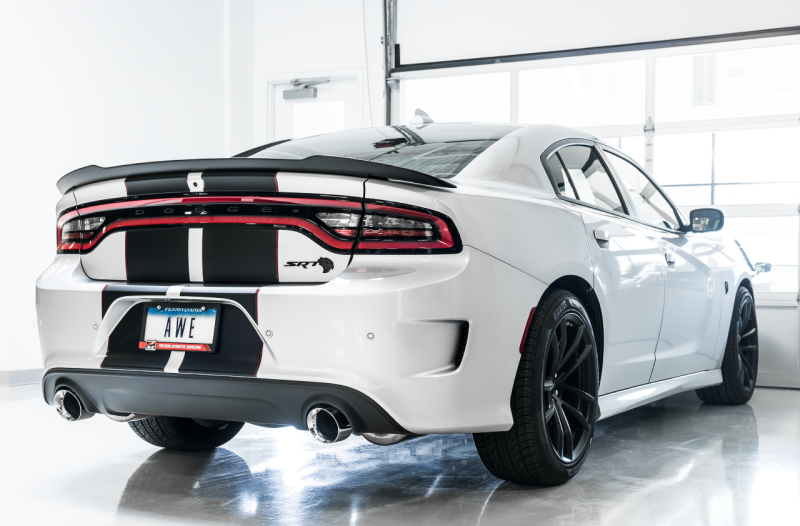 AWE Tuning 3020-32056 2015+ Dodge Charger 6.4L/6.2L SC Non-Resonated Touring Edition Exhaust - Silver Tips