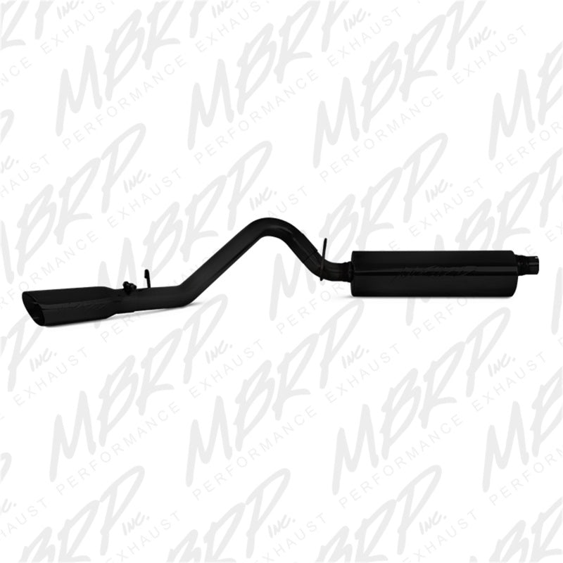MBRP S5512BLK 97-99 Jeep Wrangler (TJ) Inline-4 2.5L, Inline-6 4.0L 2 1/2in Cat Back Single Side Black Coated