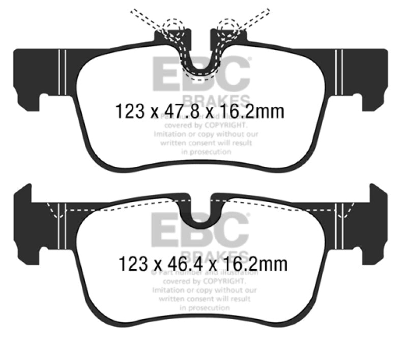 EBC DP42235R 16-18 BMW X1 Yellowstuff Rear Brake Pads
