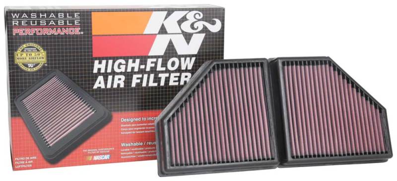 K&N Engineering 33-5086 K&N 16-19 BMW 750i L6-4.4L F/I Replacement Drop In Air Filter