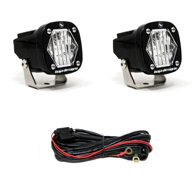 Baja Designs 387805 S1 Wide Cornering LED Light w/ Mounting Bracket Pair