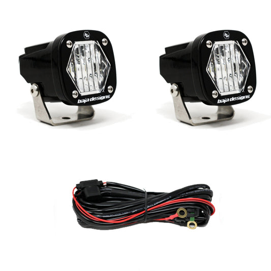 Baja Designs 387805 S1 Wide Cornering LED Light w/ Mounting Bracket Pair
