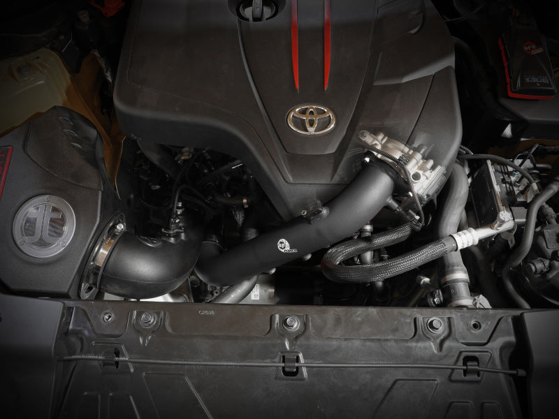 aFe 46-20488-B BladeRunner Black 2-3/4in Aluminum Charge Pipe 2021 Toyota Supra GR (A90) I4-2.0L (t) B48