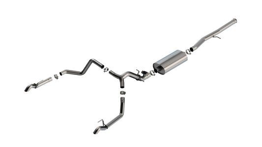 Borla 141002 2024 Chevrolet/GMC 1500 ZR2 & AT4X 6.2L V8 4WD 4DR Touring Catback Exhaust w/ Turndown Tips