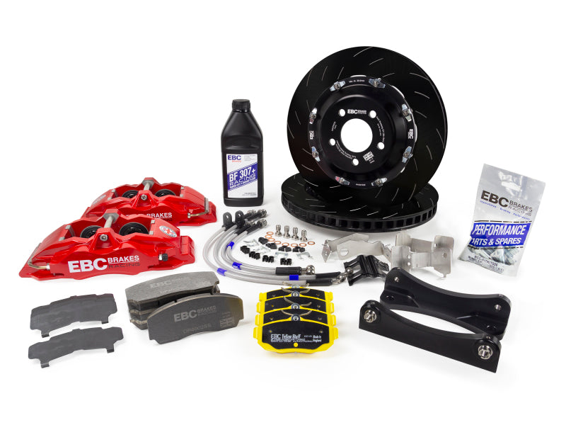 EBC BBK031BLK-1 Racing 12-21 Subaru BRZ/Toyota GT86 Black Apollo-4 Calipers 330mm Rotors Front Big Brake Kit