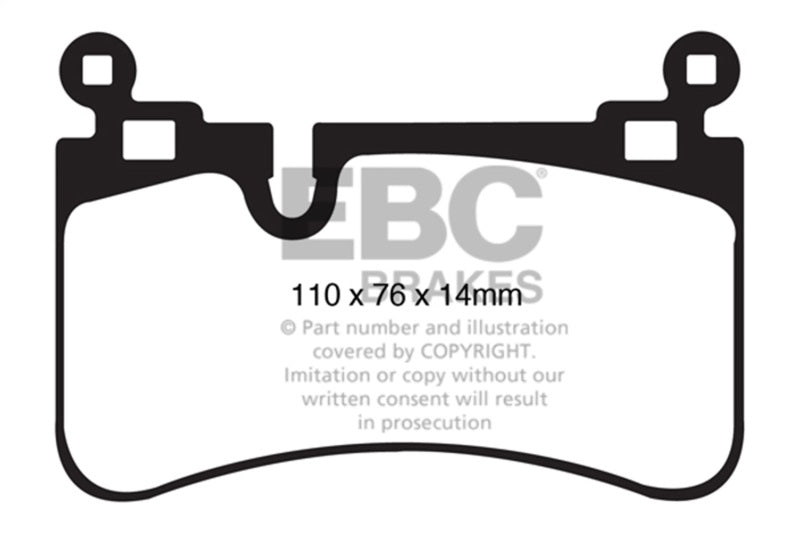 EBC DP41839R 08-13 Mercedes-Benz C63 AMG (W204) 6.2 Yellowstuff Rear Brake Pads