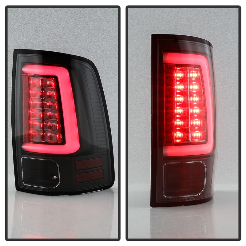 SPYDER 5085917 Spyder Dodge RAM 09-18 LED Tail Lights - All Black ALT-YD-DRAM09V2-LED-BKV2 (Incandescent Only)