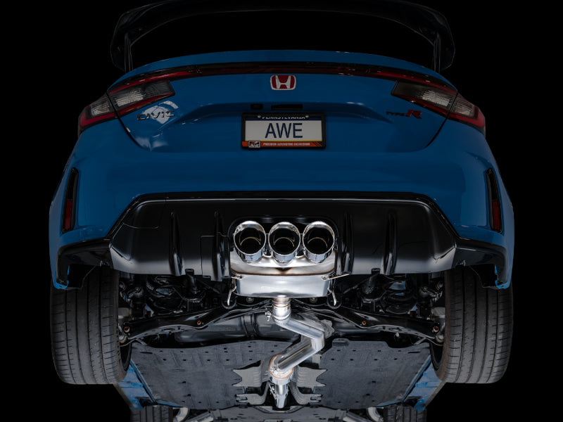 AWE Tuning 3015-52287 2023 Honda Civic Type R FL5 Touring Edition Exhaust w/ Triple Chrome Silver Tips