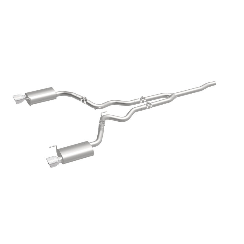 Magnaflow 19097 MagnaFlow Cat Back, SS, 2.5in, Street, Dual Split Polished 4.5in Tips 2015 Ford Mustang Ecoboost