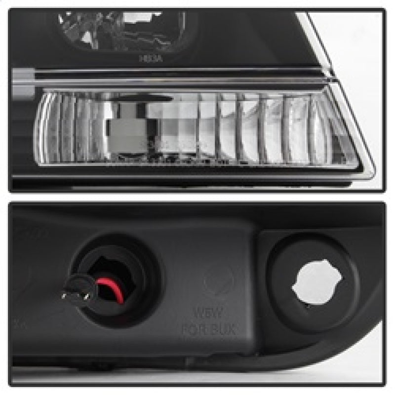 SPYDER 5085221 Spyder 99-04 Jeep Grand Cherokee Projector Headlights - Light Bar DRL LED - Black