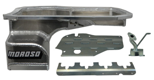 Moroso 20967 Mitsubishi Evo 7/8/9 (w/Lower Intercooler Pipe) Road Race Baffled Wet Sump 6.5qt Alum Oil Pan