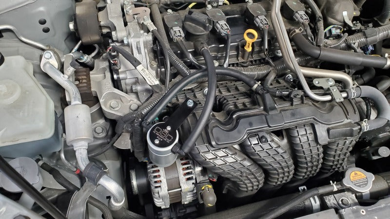 J&L 3120P-C 19-25 Nissan Altima 2.5L Oil Separator 3.0 Passenger Side - Clear Anodized