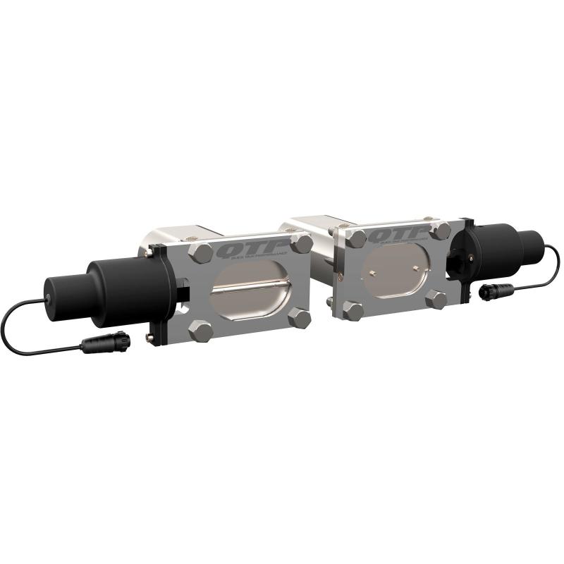 QTP QTEC66 Bolt-On QTEC Dual Low Profile Oval Electric Cutout Valves - Pair