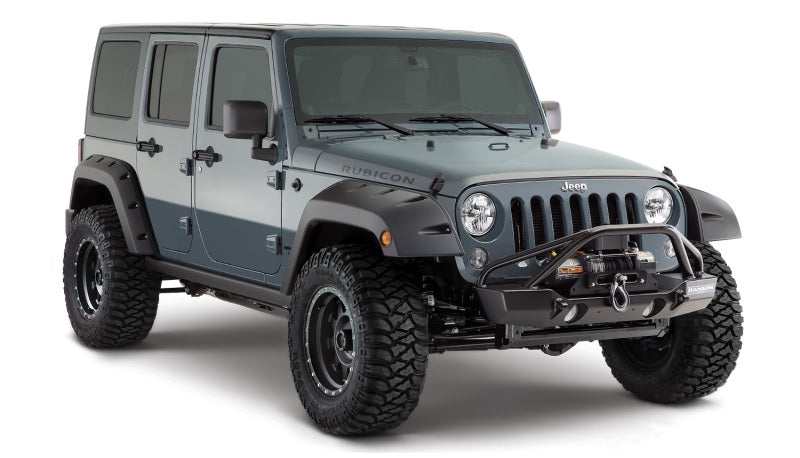 Bushwacker 10080-02 07-18 Jeep Wrangler Unlimited Pocket Style Flares 2pc 4-Door Sport Utility Only - Black