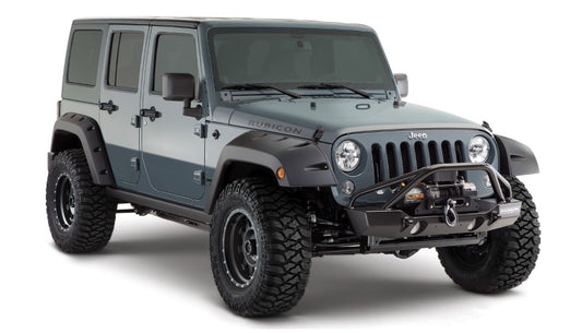 Bushwacker 10080-02 07-18 Jeep Wrangler Unlimited Pocket Style Flares 2pc 4-Door Sport Utility Only - Black
