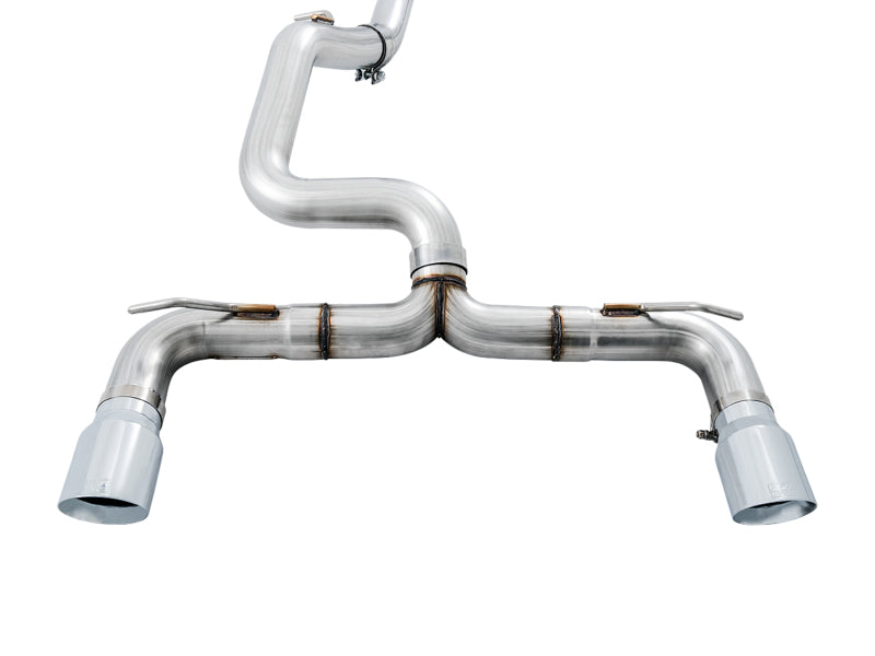 AWE Tuning 3020-32030 Ford Focus RS Track Edition Cat-back Exhaust - Chrome Silver Tips