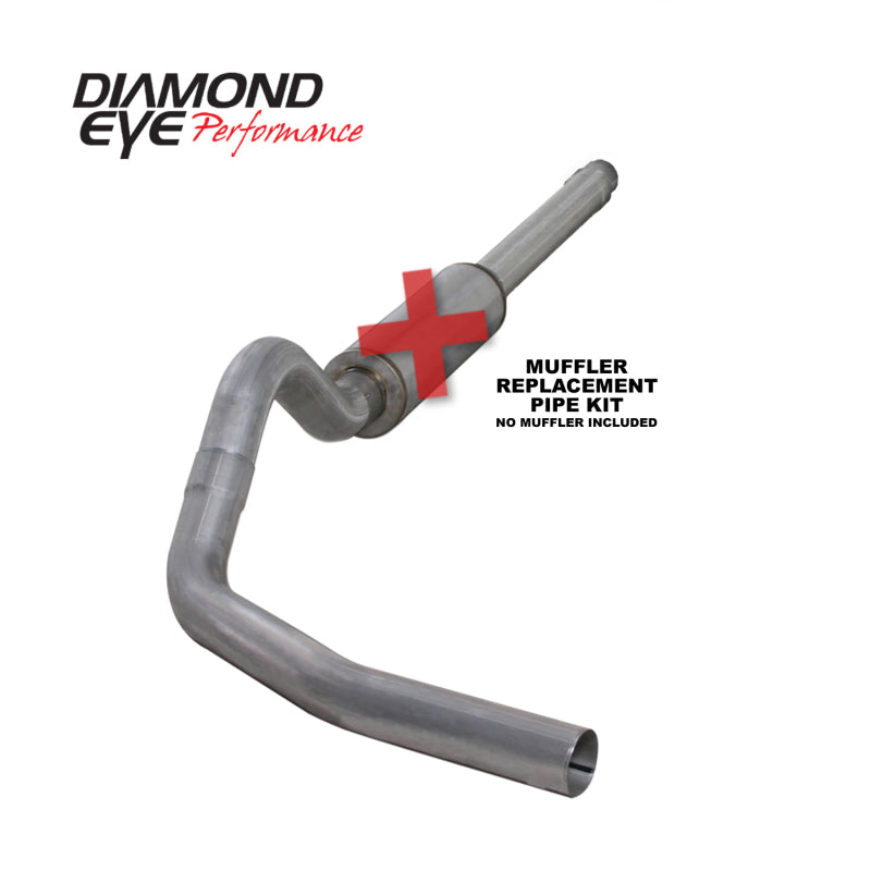 Diamond Eye Performance K4310A-RP Diamond Eye KIT 4in CB MFLR RPLCMENT PIPE SGL AL: 94-97 FORD 7.3L F250/F350 PWRSTROKE